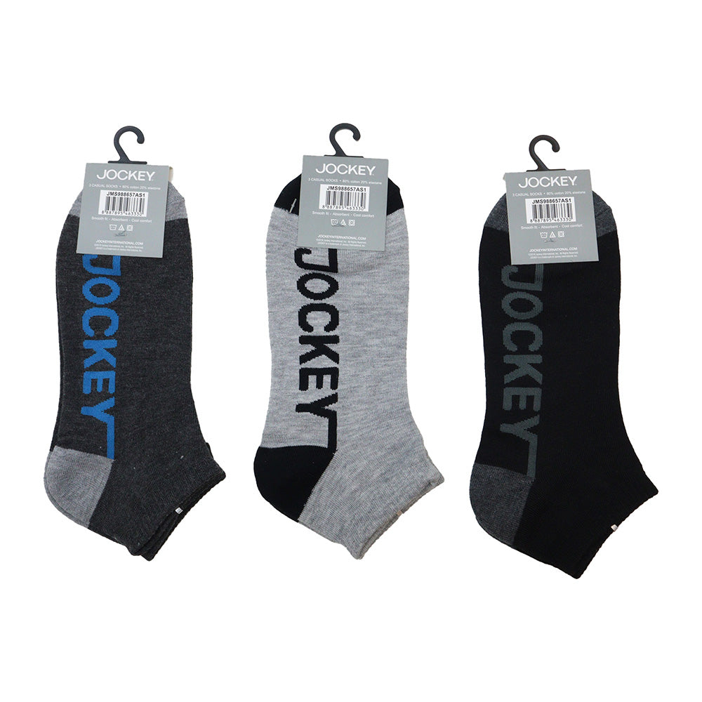 Jockey 3 Pair Cotton Ankle Casual Socks | JMS988657