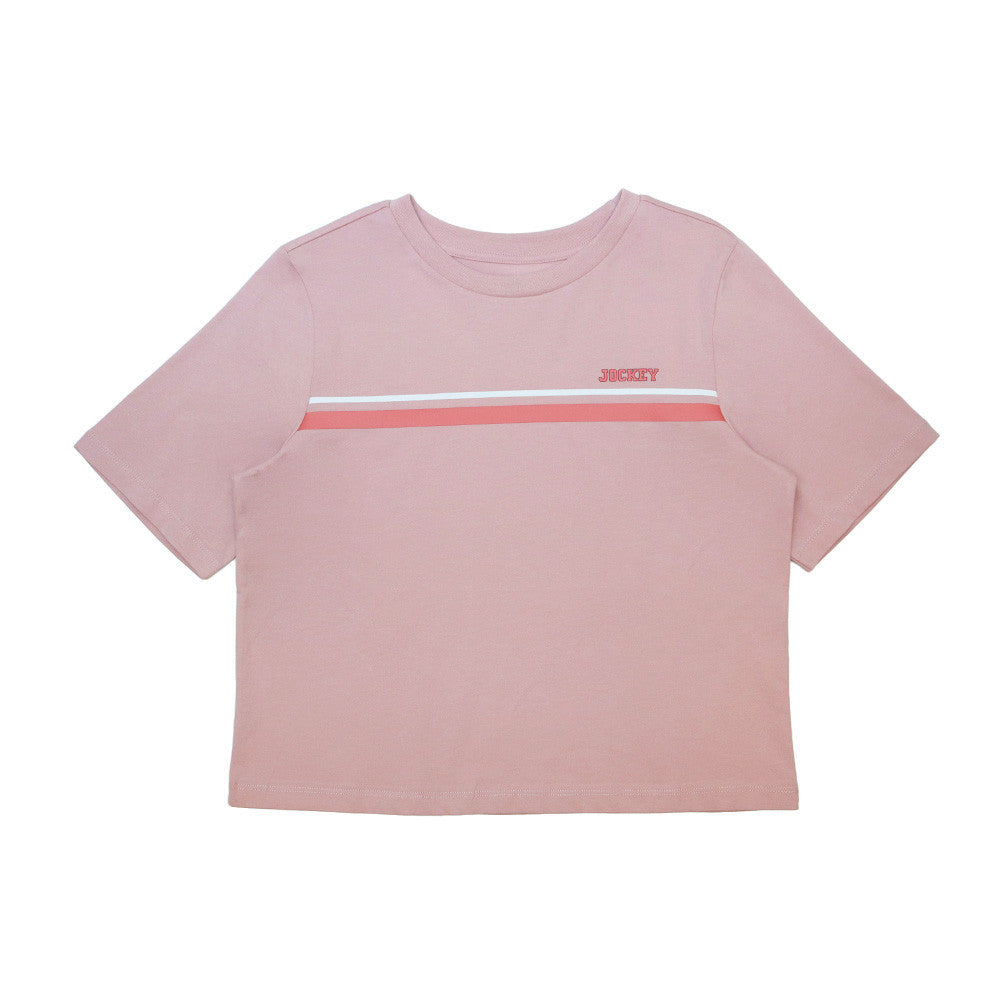 Jockey Ladies Round Neck Tee Boxy Cut | JLT369090