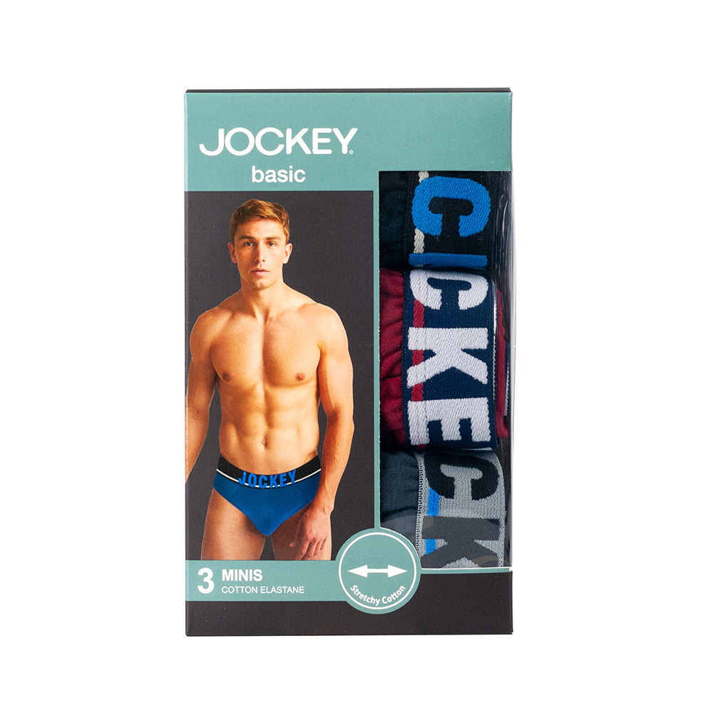 Jockey - 3 Pieces Cotton Elastane Minis Briefs | JMB288471