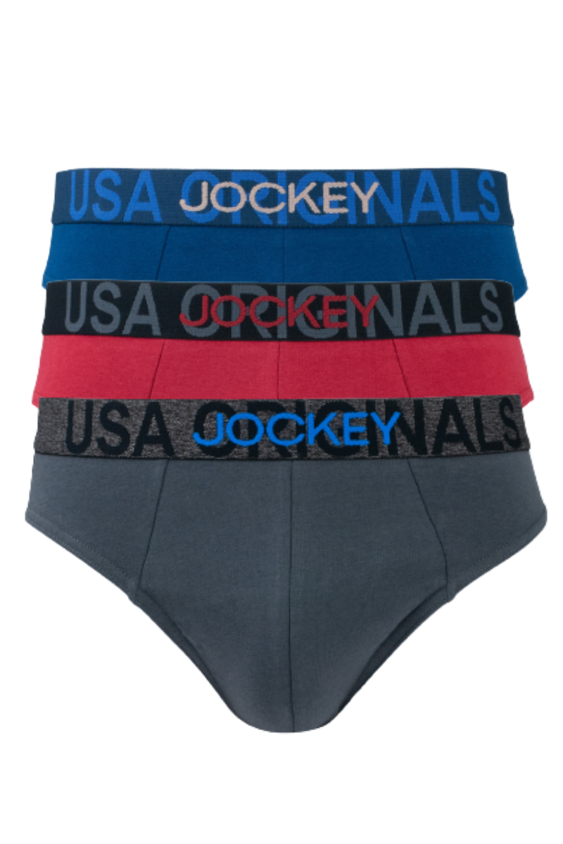 Jockey 3 Pieces Cotton Elastane Briefs | JMB318463