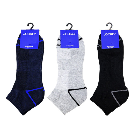 Jockey 3 Pair Sports Ankle Socks | JMS988661