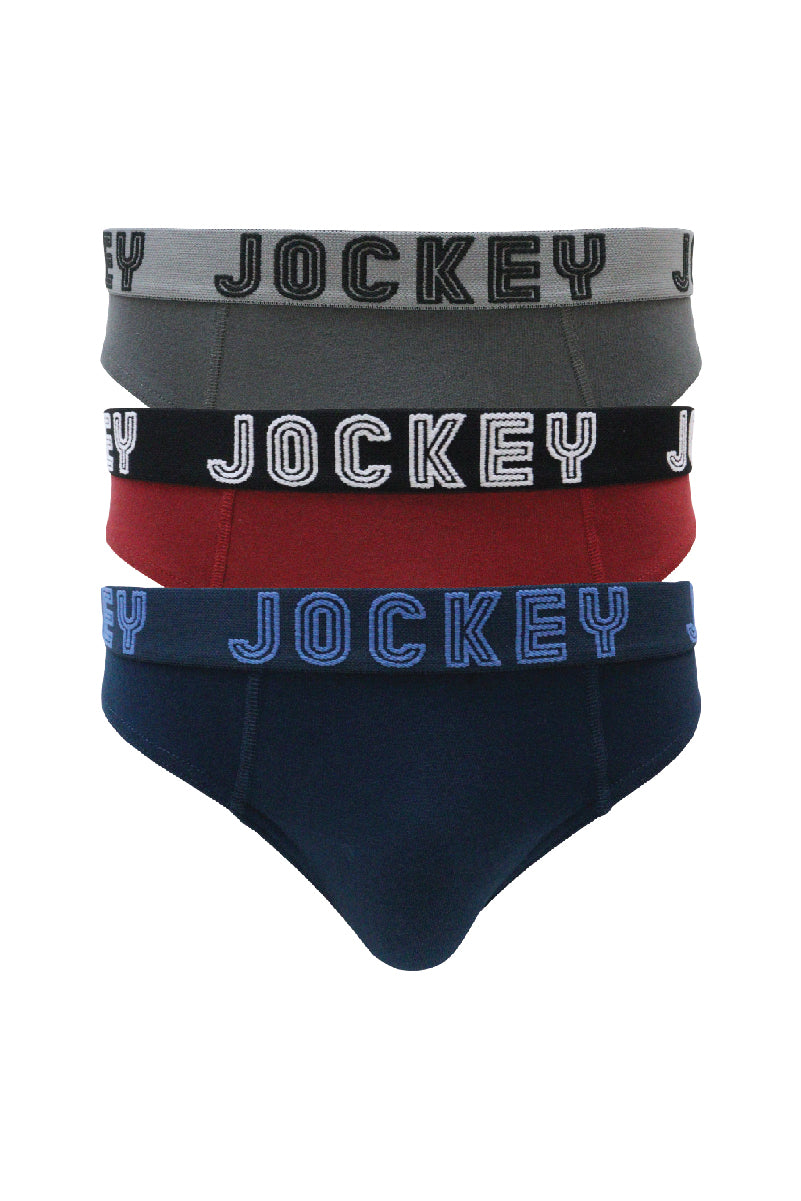 Jockey 3 Pieces Cotton Elastane Briefs | JMB238036