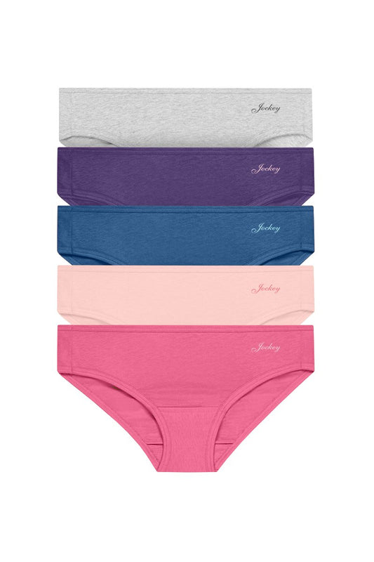 Jockey® Cotton Spandex Mini Panties 5-Pack | JLU008894AS1