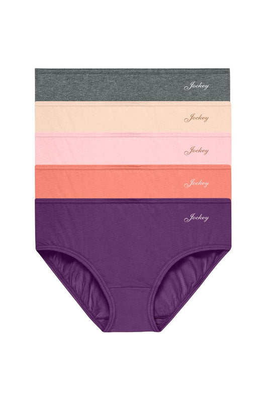Jockey® Cotton Spandex Hipster Panties 5-Pack | JLU008895AS1