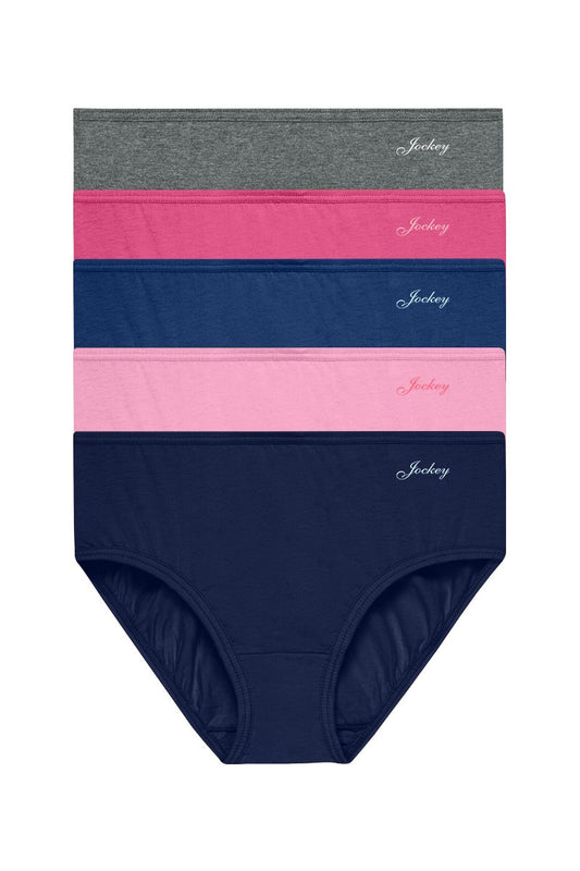 Jockey® Cotton Spandex Midi Panties 5-Pack |JLU008896AS1